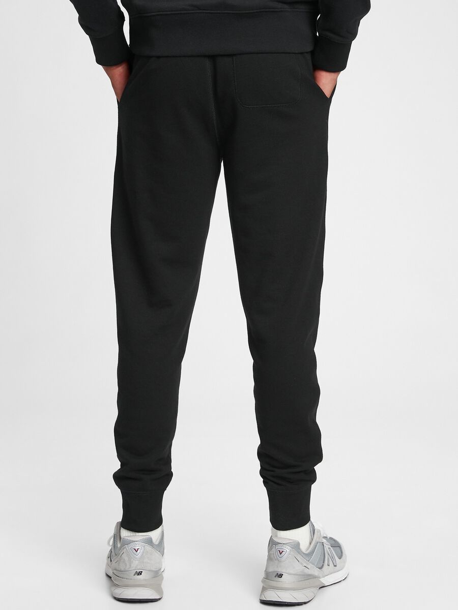 Fleece joggers with logo embroidery_1