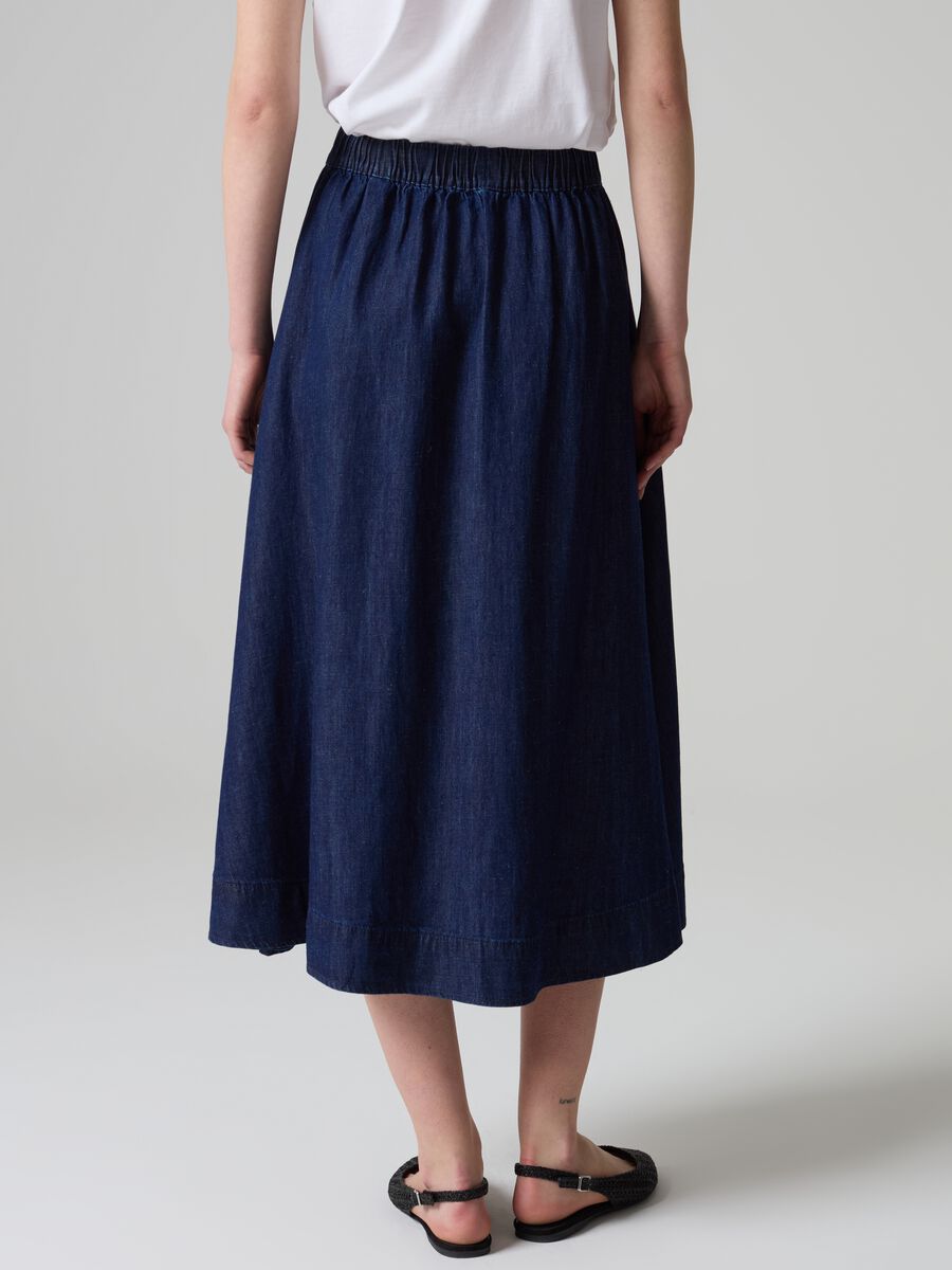 Full midi skirt in flowing denim_2