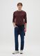 Maglia in puro cotone marrone regular fit_1
