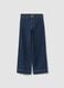 Blue wide-leg jeans in stretch cotton_4