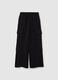 Black Linen Wide-Leg Cargo Trousers_4