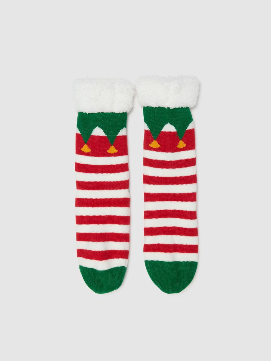 Multicolour Stripe Christmas Socks_0
