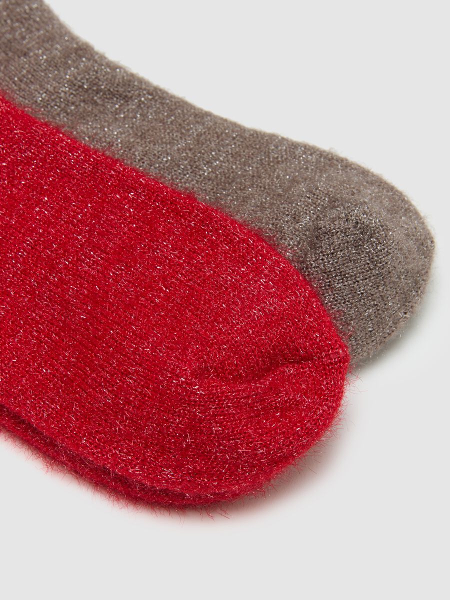 Twin-pack multicolour stretch fabric socks_2