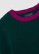 Green pure wool jumper with contrast cuffs_5