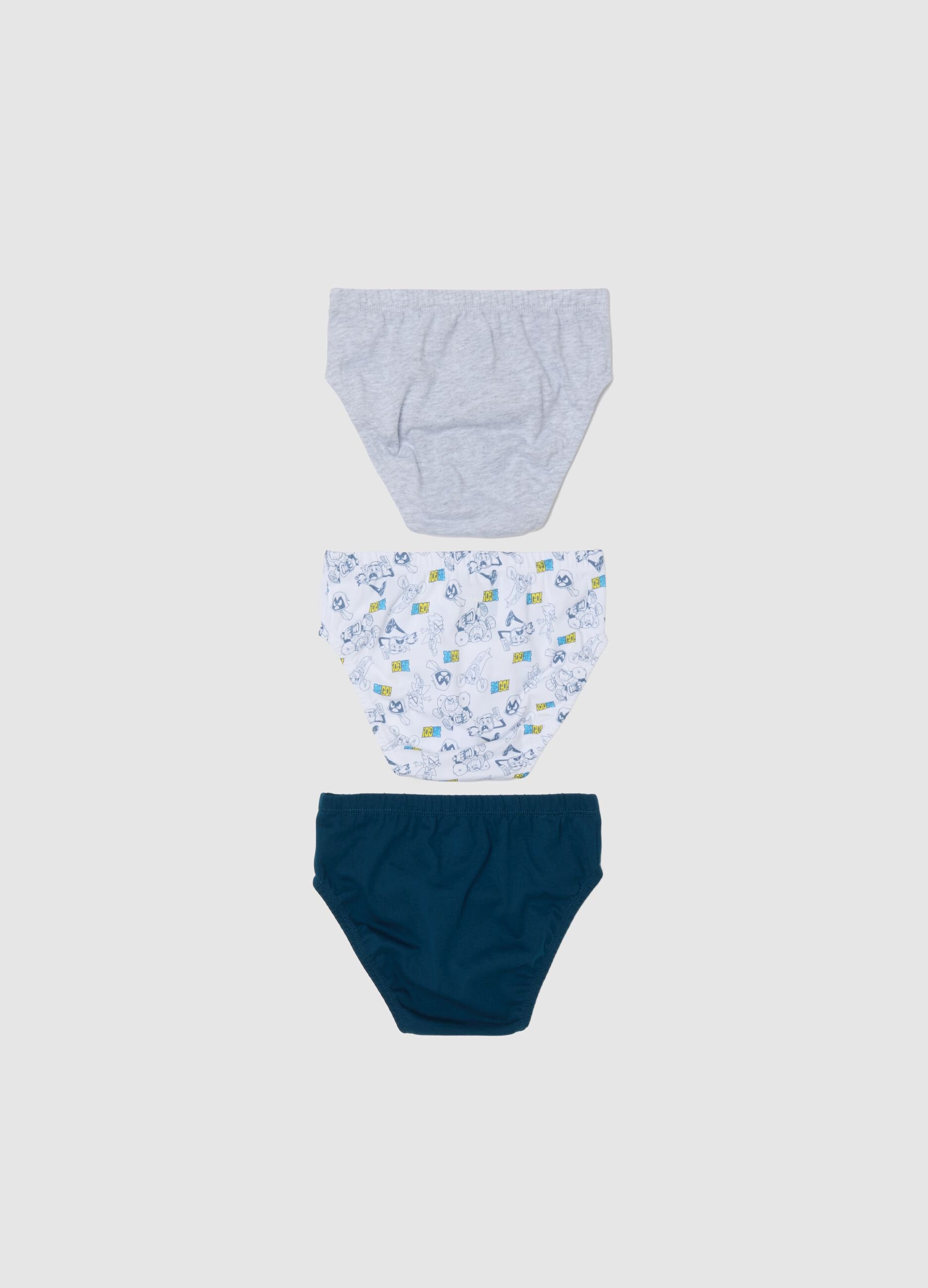 Multipack boys' briefs in pure cotton multicolour regular fit