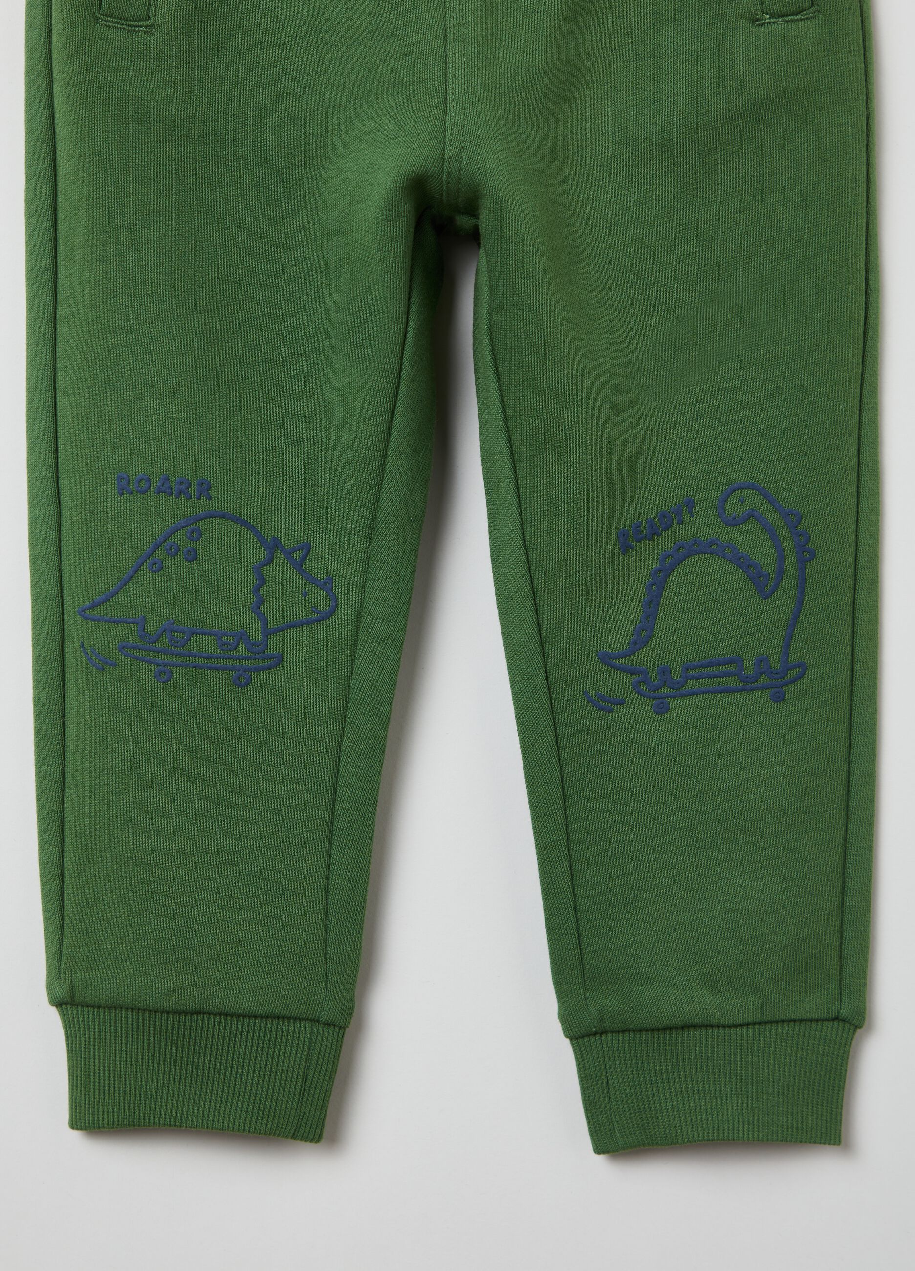 Joggers in felpa con coulisse e stampa _2