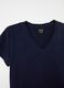 Solid colour T-shirt with V neck_5