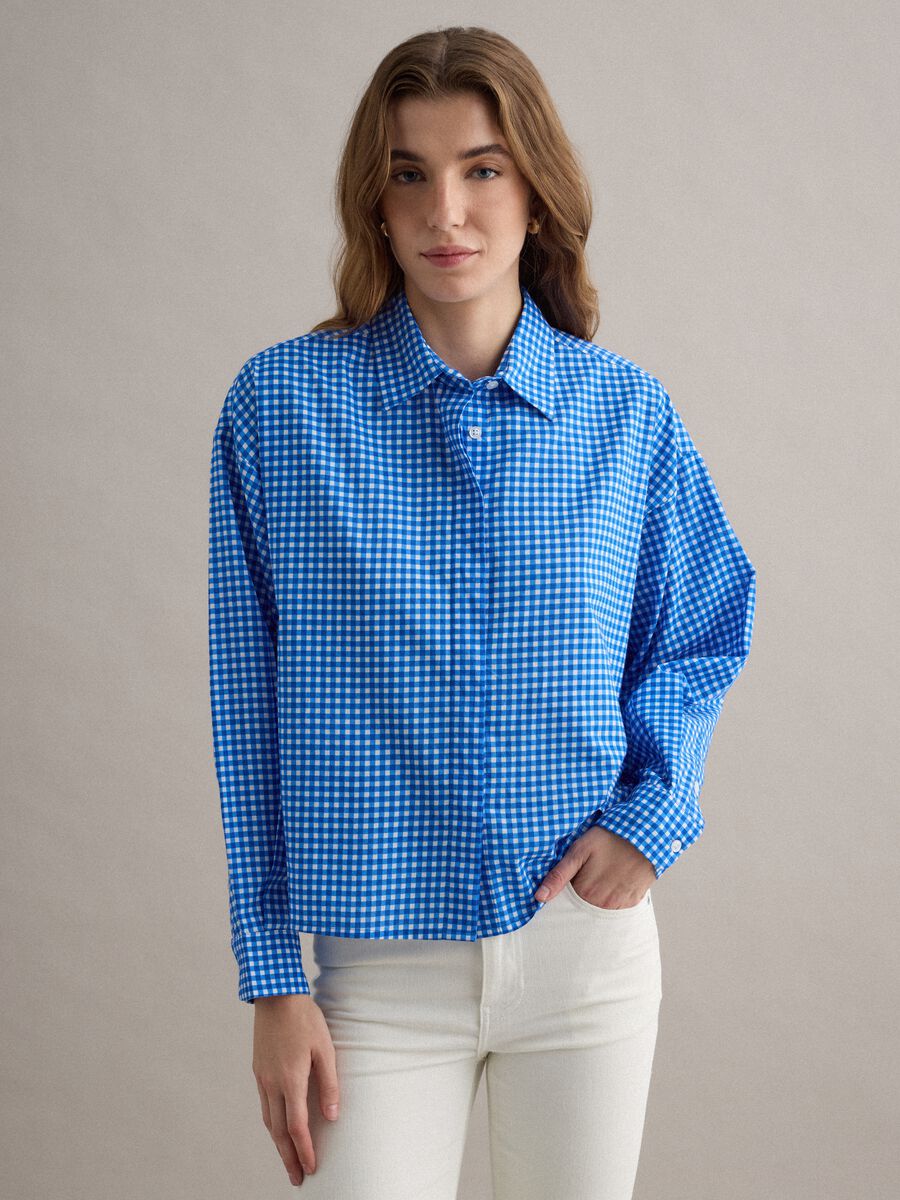Multicolour check pure cotton regular fit shirt_1