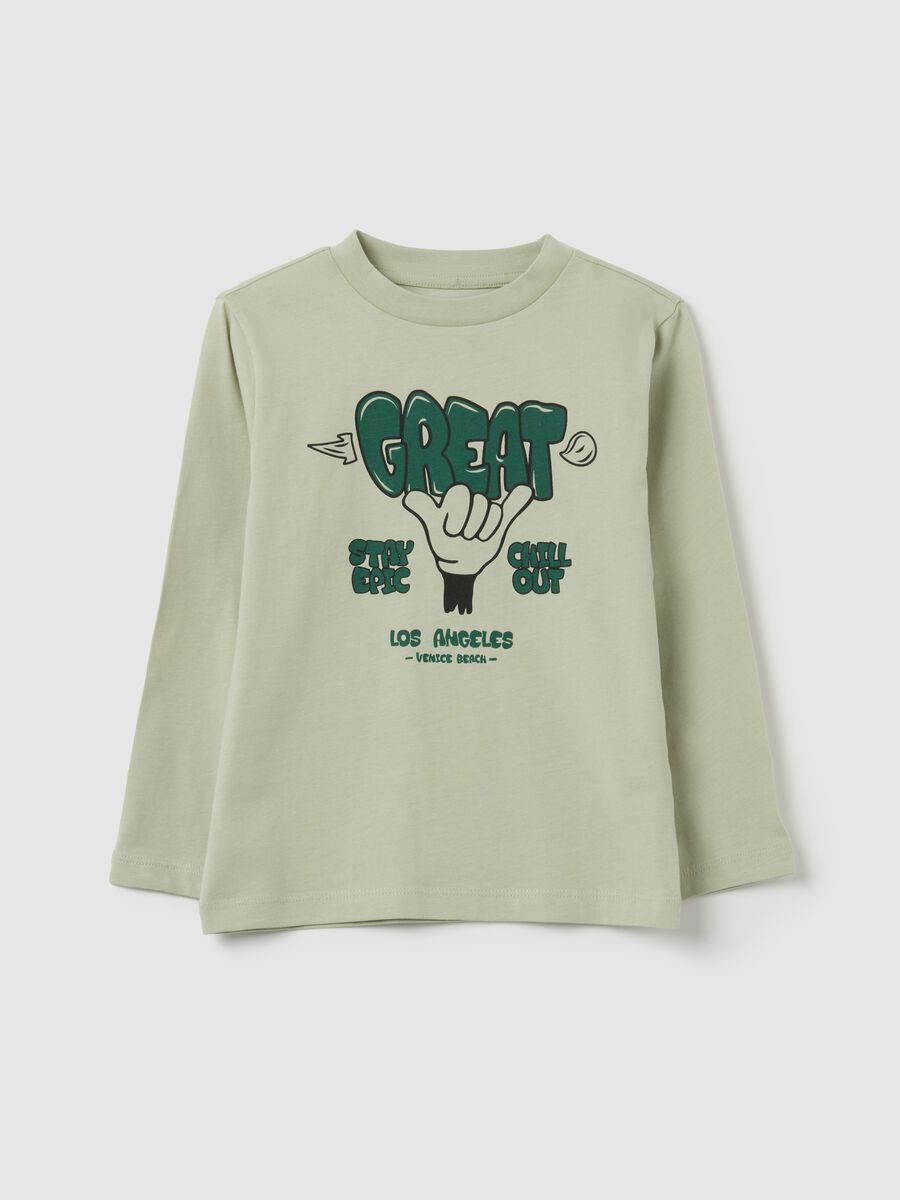 Children's green pure cotton regular fit jumper_0