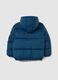 Petrol Blue Iconic Puffer Jacket for Kids with Hood_1