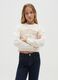 Girls' pure cotton white sweatshirt regular fit_0