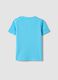 Light blue short-sleeve pure cotton T-shirt with appliqu&eacute; boat_1
