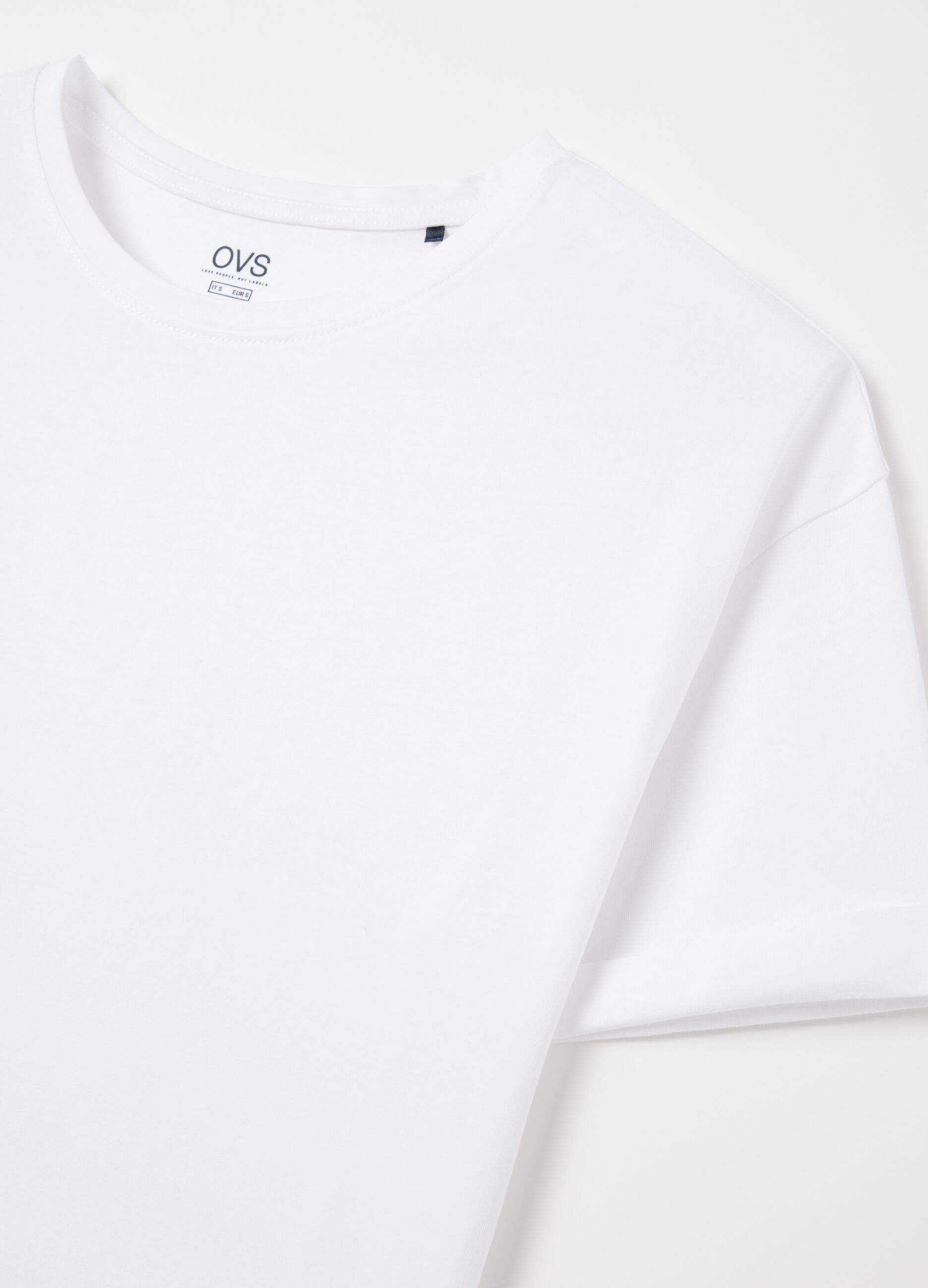 T-shirt in cotone boxy fit bianca