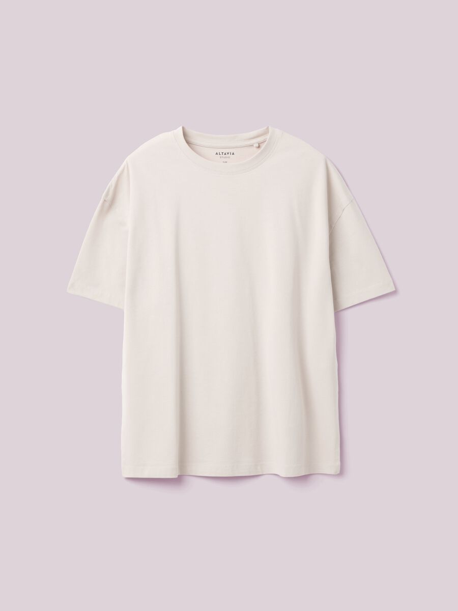 Stretch Cotton Oversized T-shirt ALTAVIA STUDIO_4