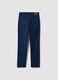 Blue five-pocket stretch cotton trousers_1