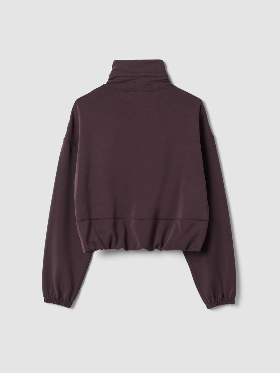 Full-zip viola corta in tessuto soft-touch con collo rialzato ALTAVIA STUDIO_6
