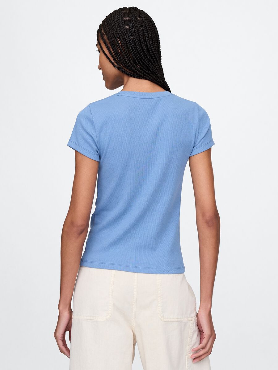 Slim-fit T-shirt in ribbed cotton_2