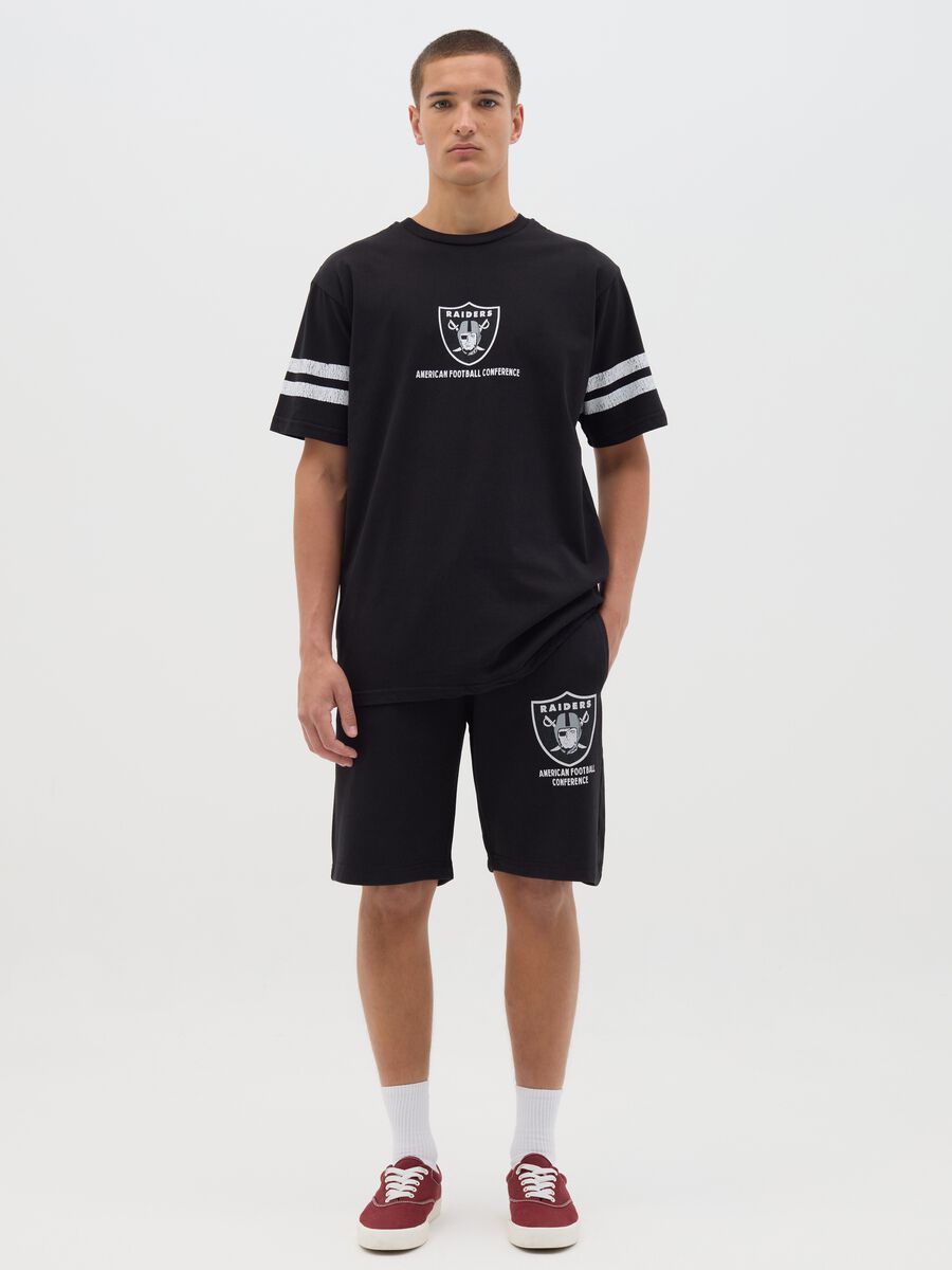 Black NFL Raiders T-Shirt in Pure Cotton_1