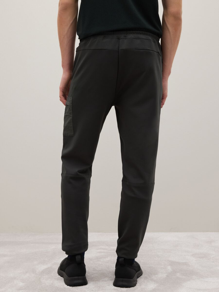 Green cotton blend trousers with regular fit_2