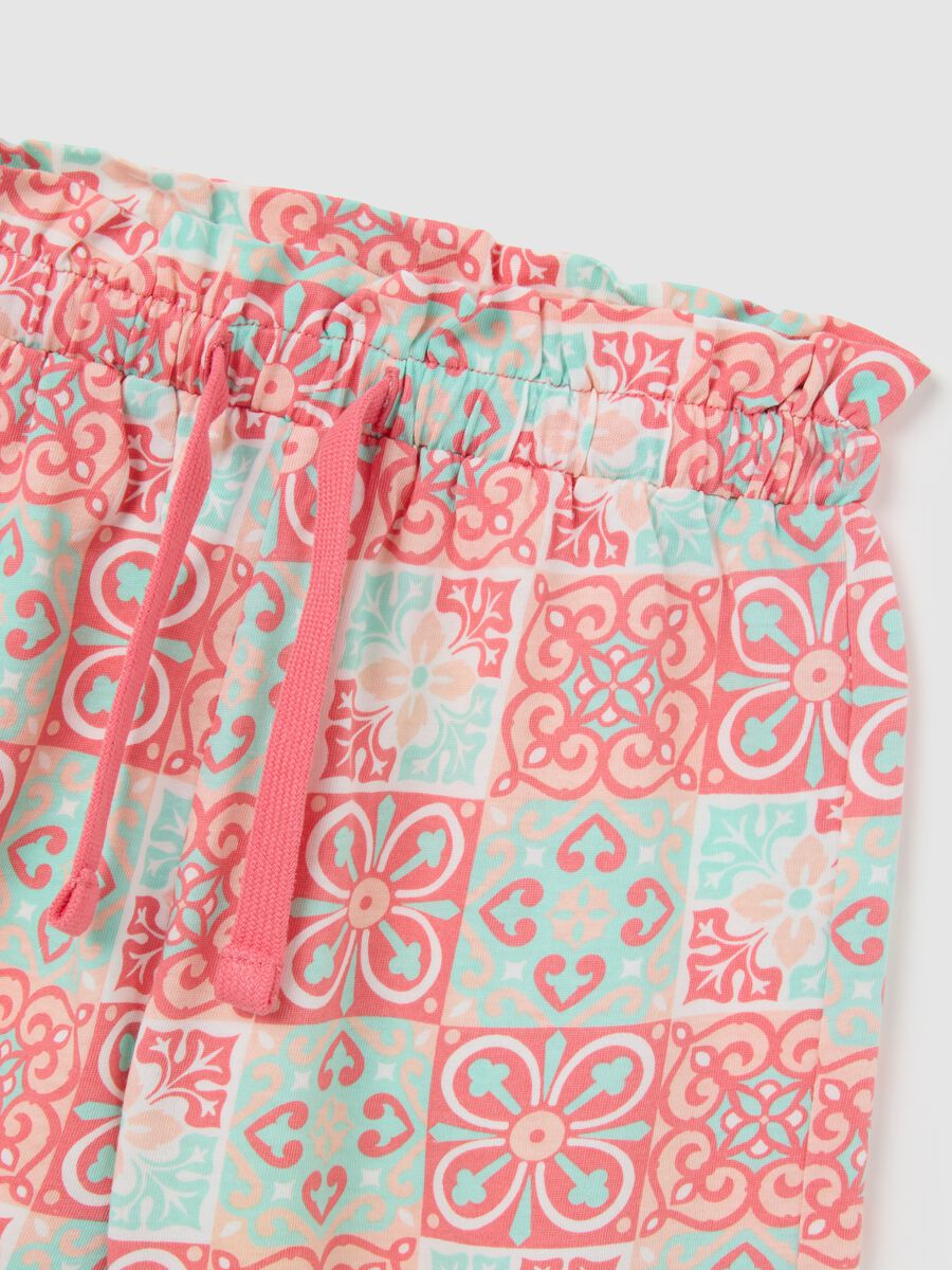Girls' pure cotton multicolour regular fit shorts set_2