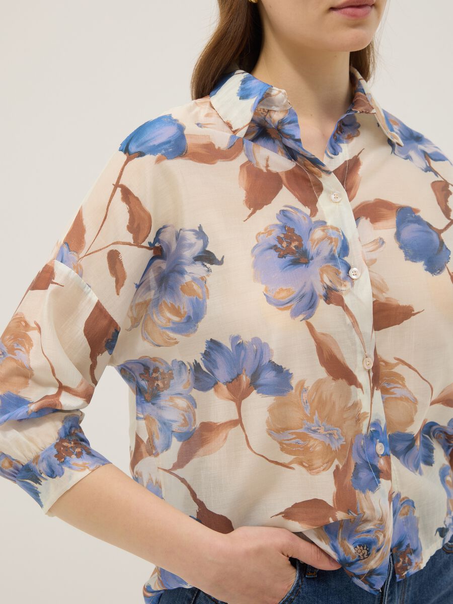 Regular-fit floral print viscose-blend shirt_3