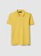 Yellow short-sleeved pure cotton polo regular fit_4