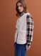 White crew-neck regular-fit sherpa gilet_0