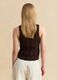 Tank top marrone in crochet di puro cotone_3