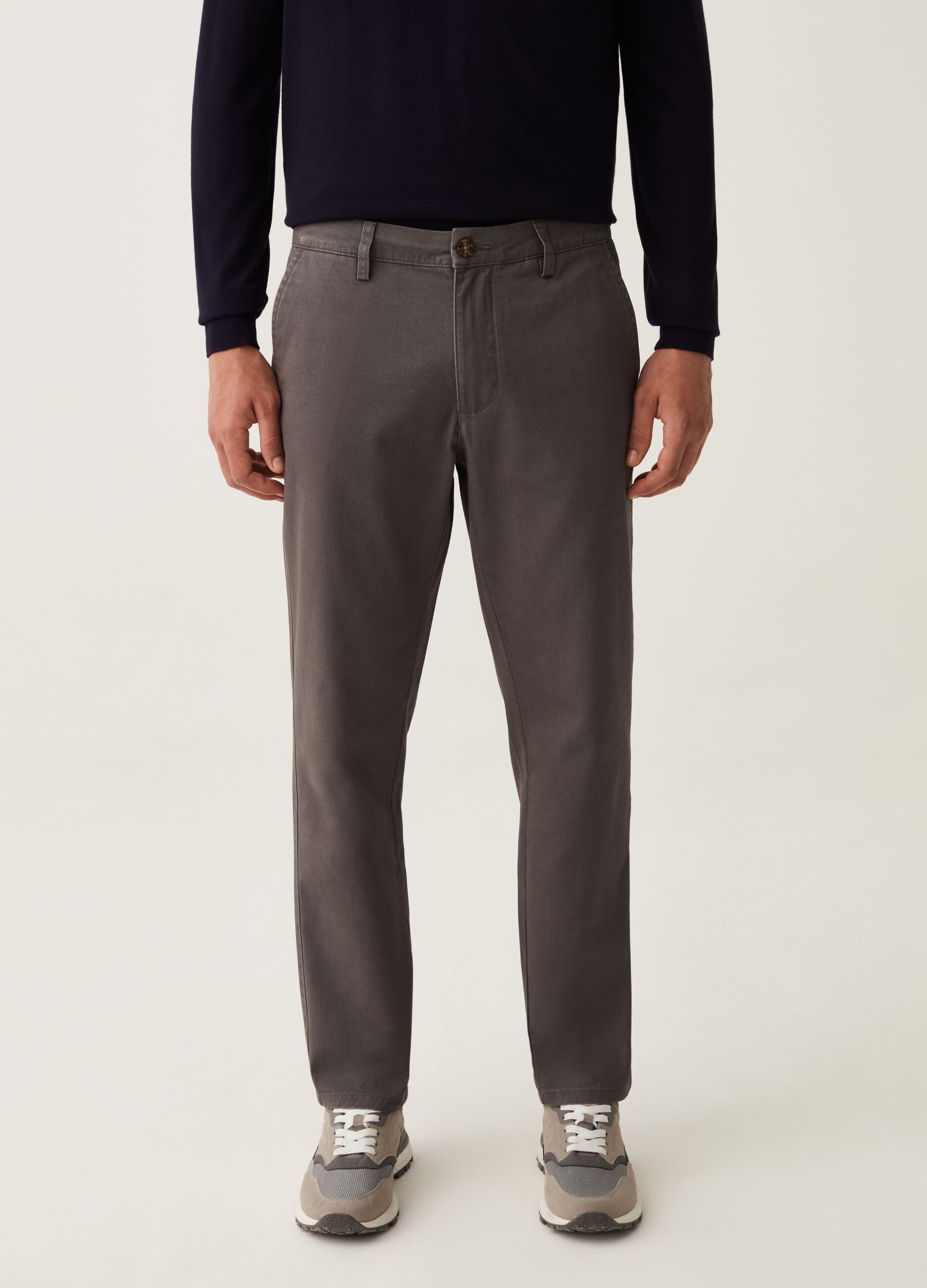 Pantalone chino in twill di cotone_1