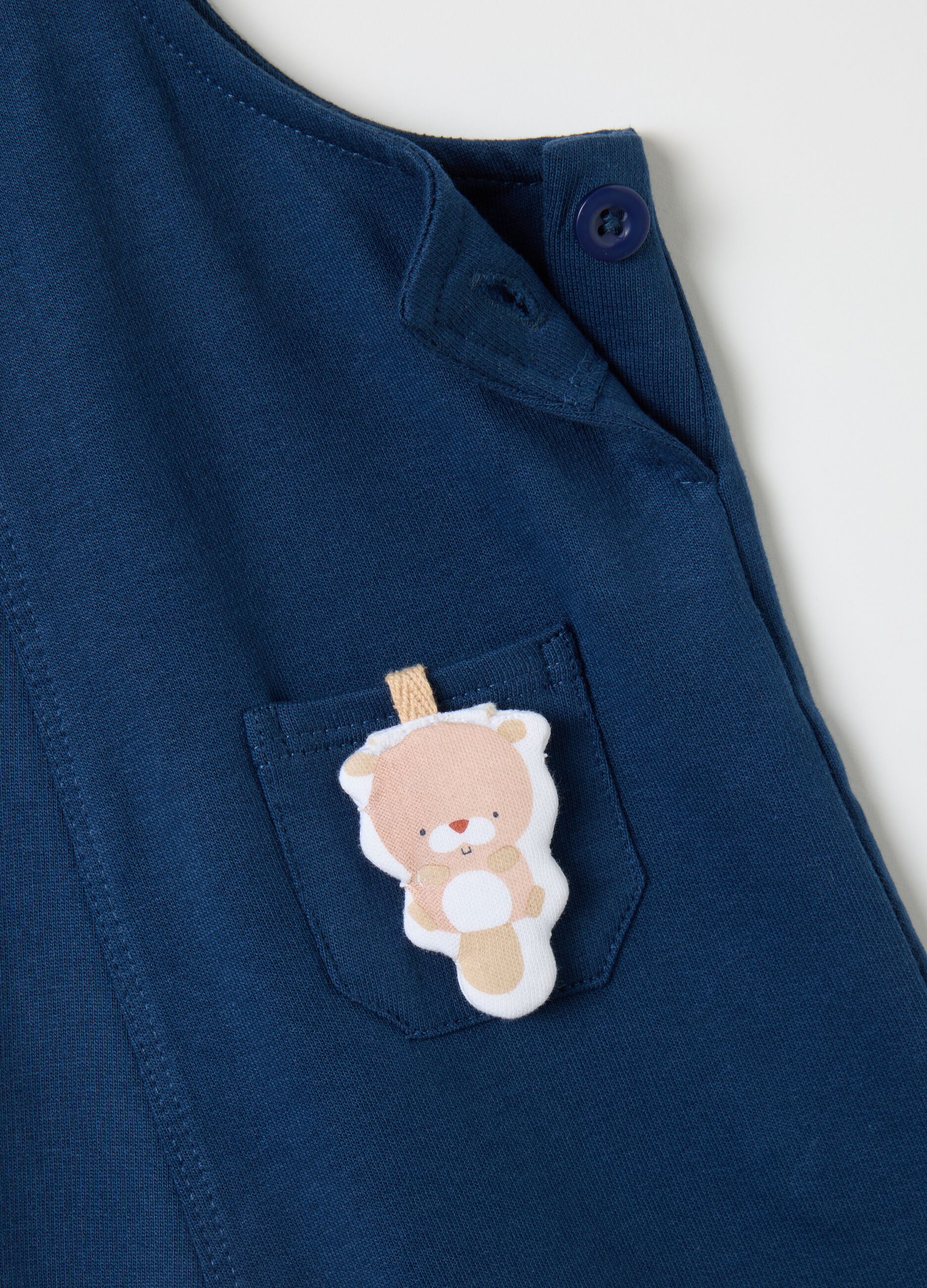 Baby Romper in Pure Blue Cotton