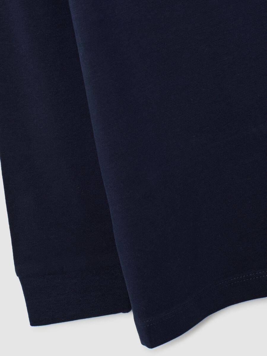 Blue stretch cotton children's top regular fit_3
