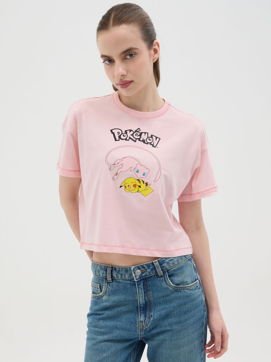 Pink T-shirt with Pokémon print_0