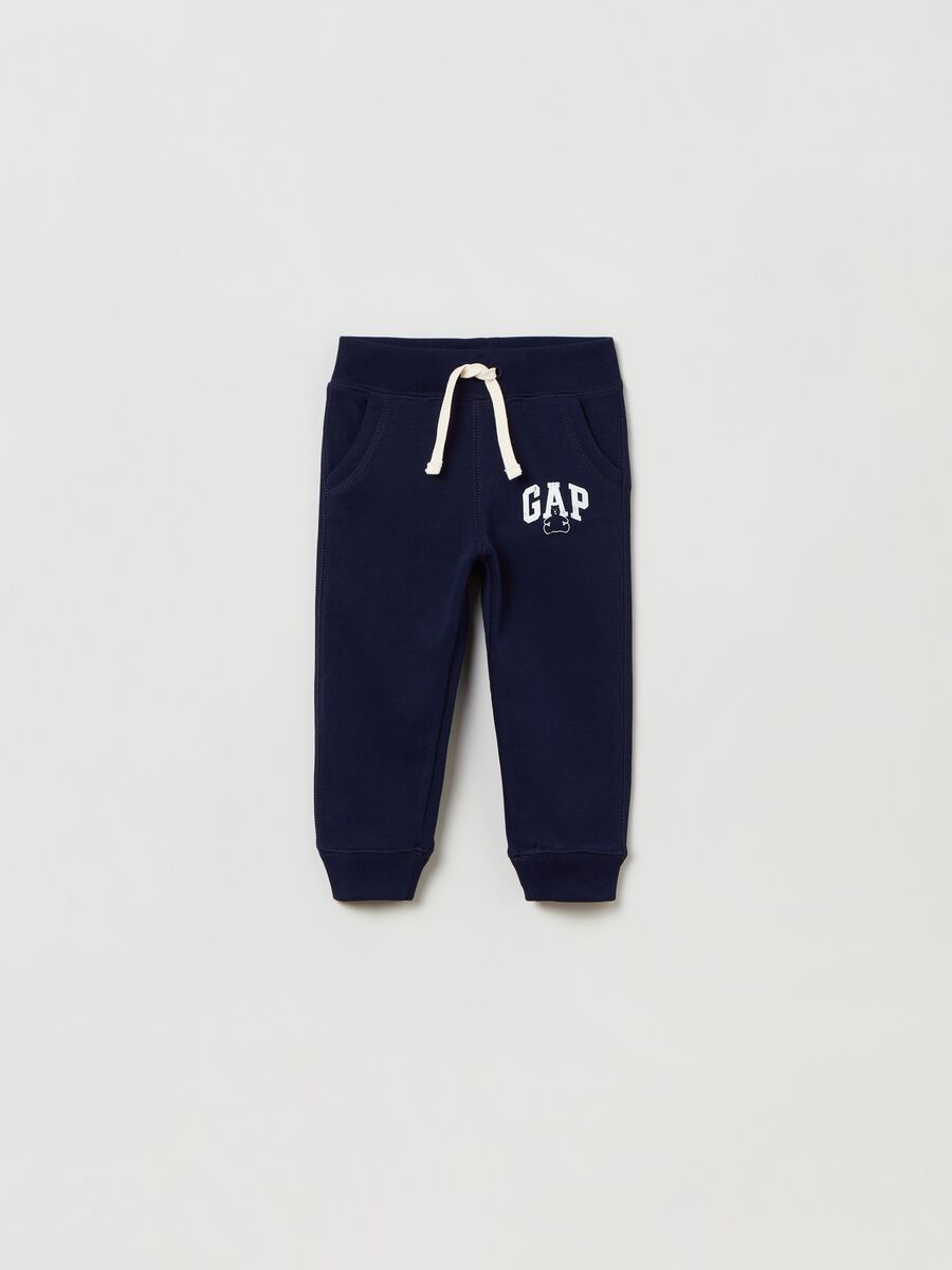 Joggers with teddy bear and logo print_0