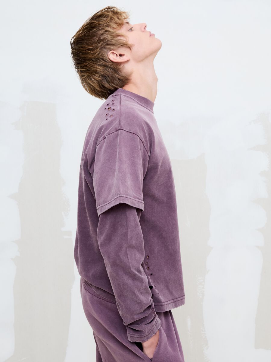 Double Longsleeve Sunfaded Burgundy_5