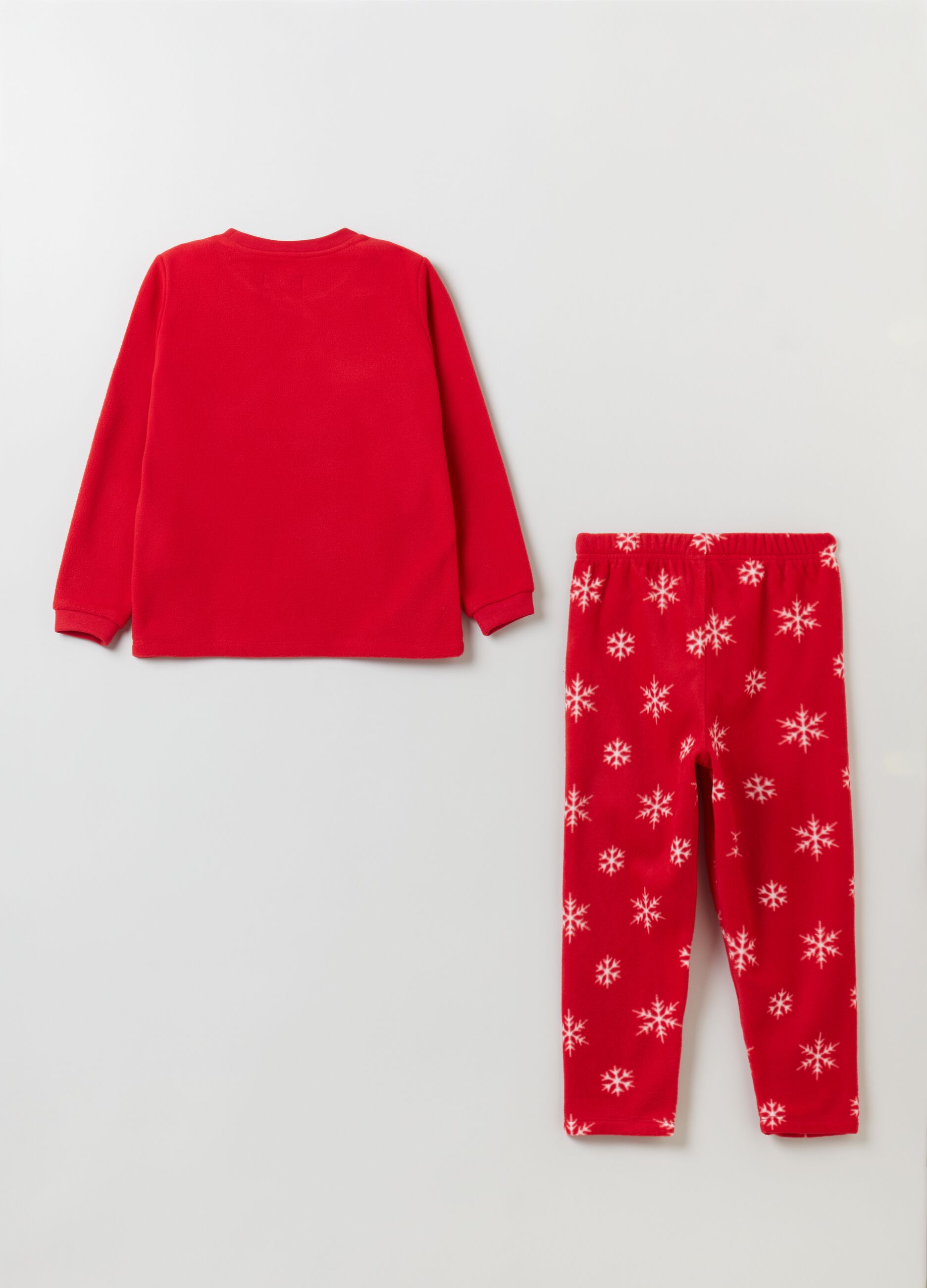Pigiama in pile ricamo 100 Anniversario Rosso fragola OVS KIDS da