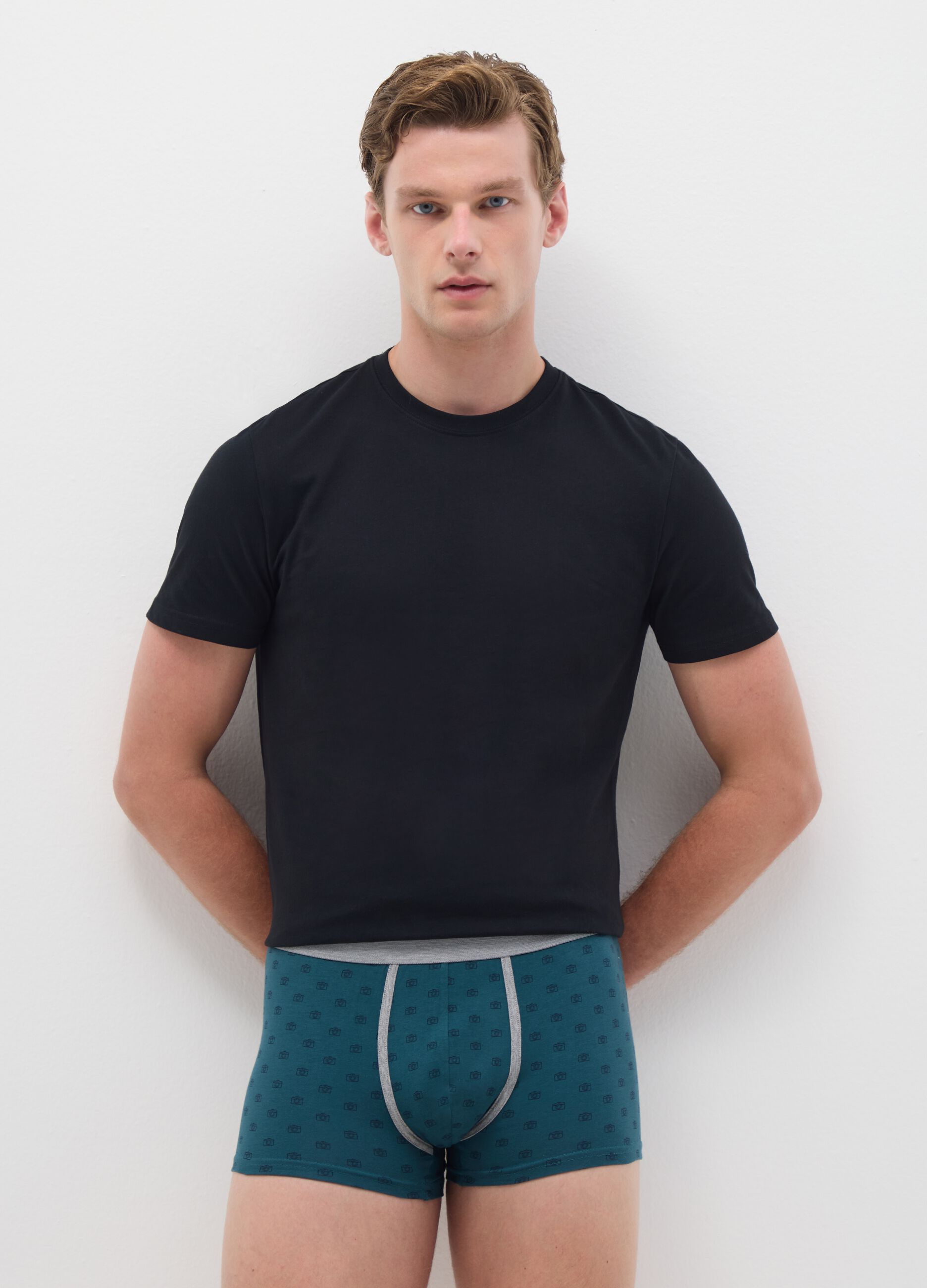 Multicolor blue cotton boxer regular fit