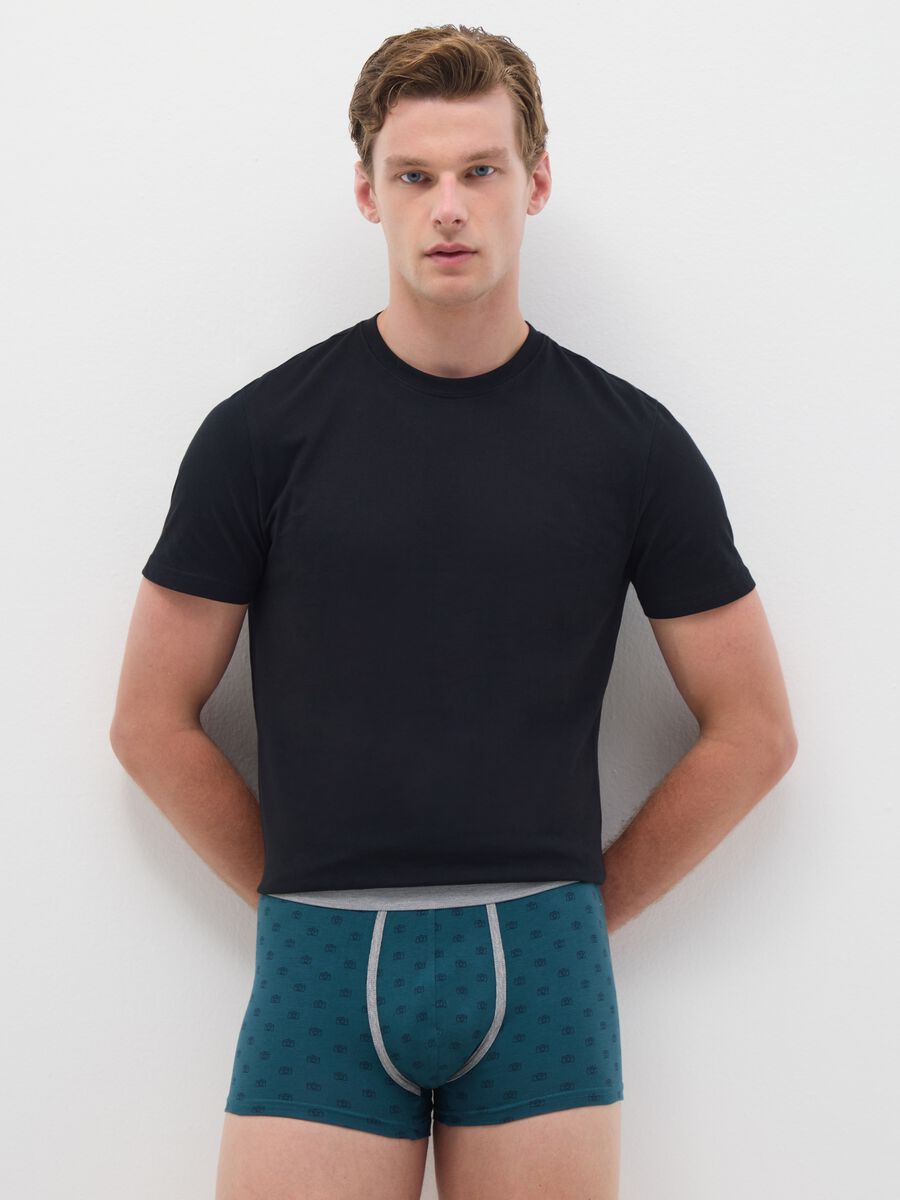 Multicolor blue cotton boxer regular fit_0