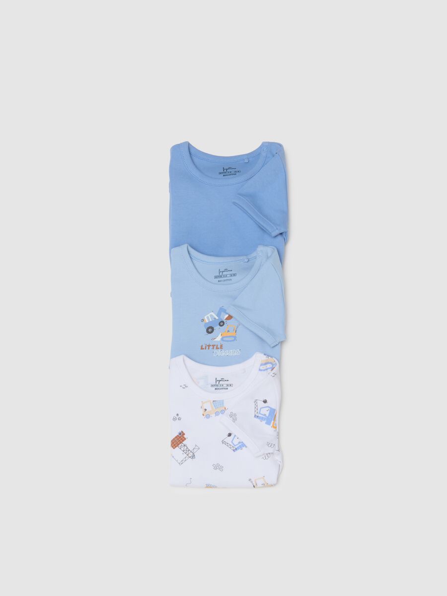 Multicolour infant cotton bodysuit tripack_2