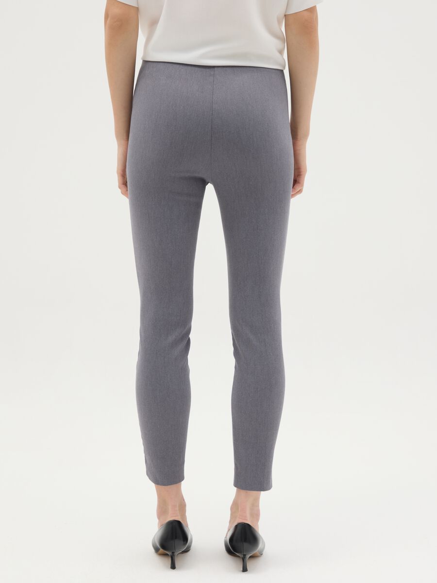 Women's Grey Regular Fit Trousers_3