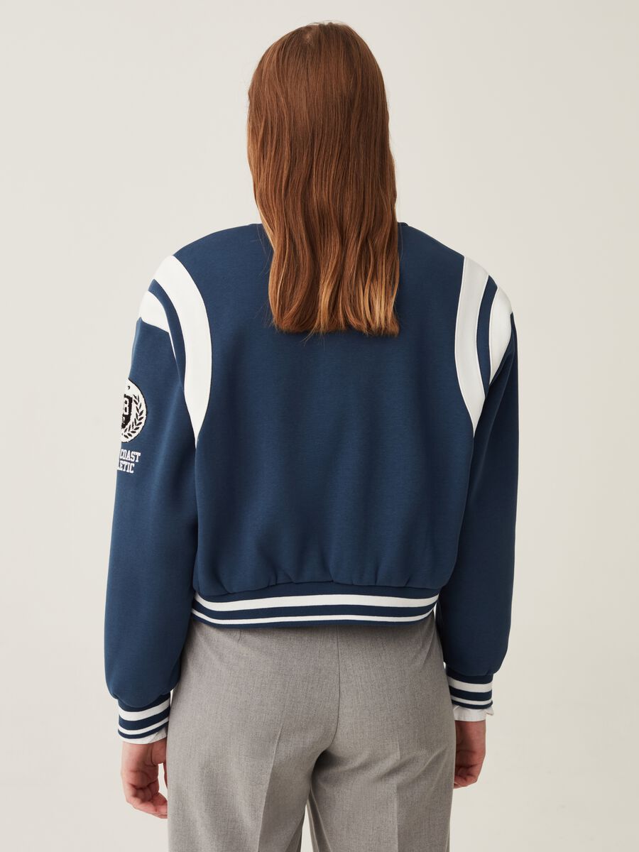Giacca bomber cropped in felpa_2