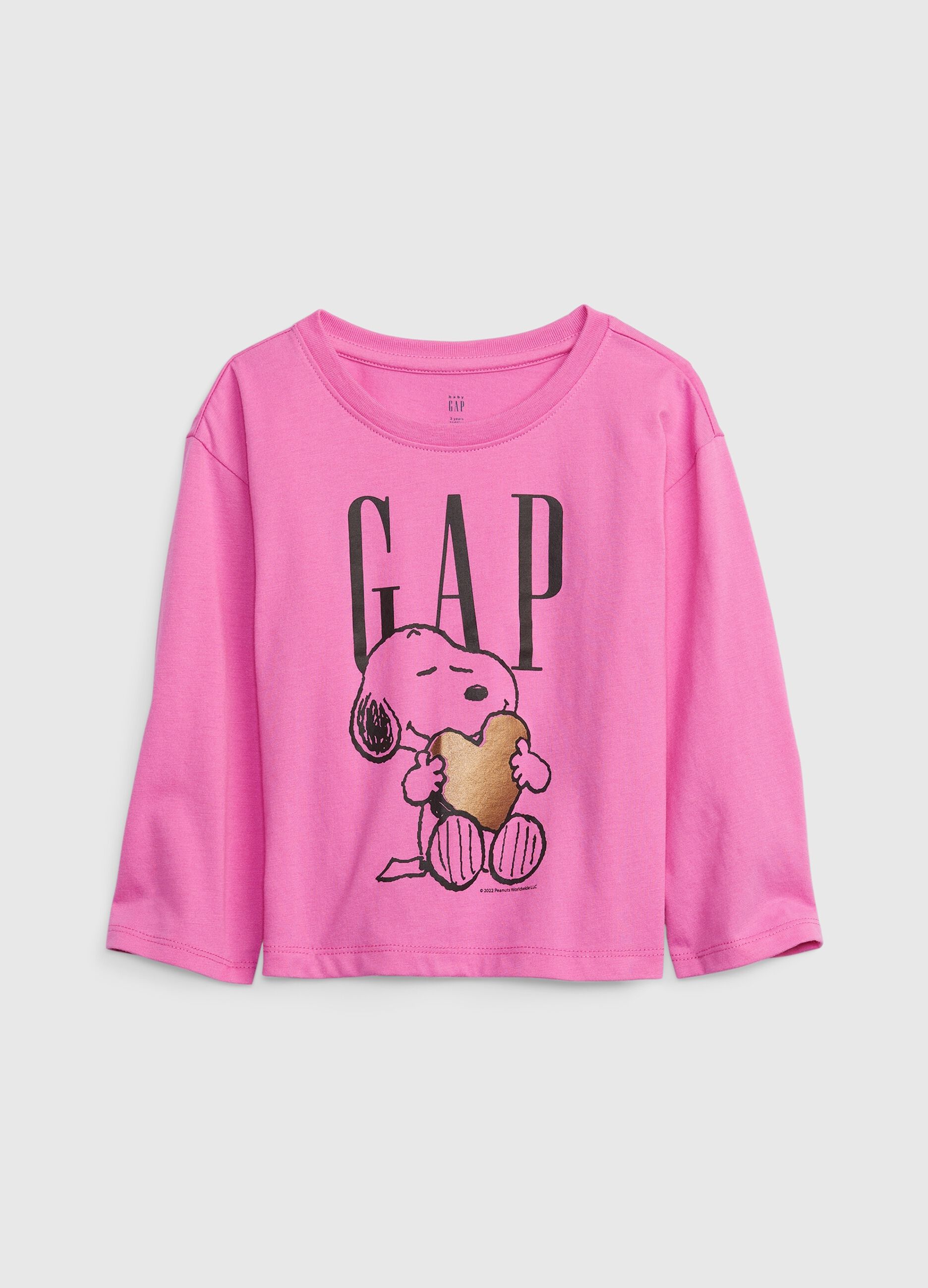 T-shirt con stampa Peanuts Snoopy e logo