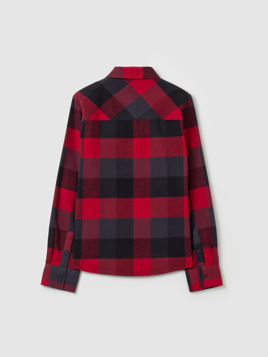 Flannel shirt with check pattern_4