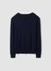 Blue viscose-blend V-neck jumper, regular fit_6