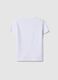 Girls' white cotton blend regular fit T-shirt_4