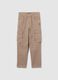 Boy's beige cargo trousers in pure cotton regular fit_3