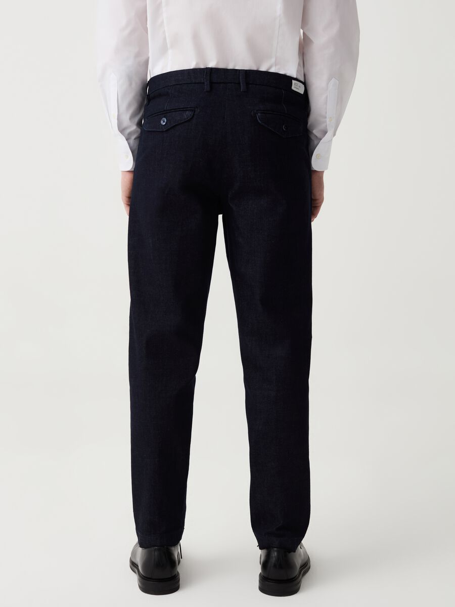 Pantalone chino comfort fit in denim B.ST 1957_2