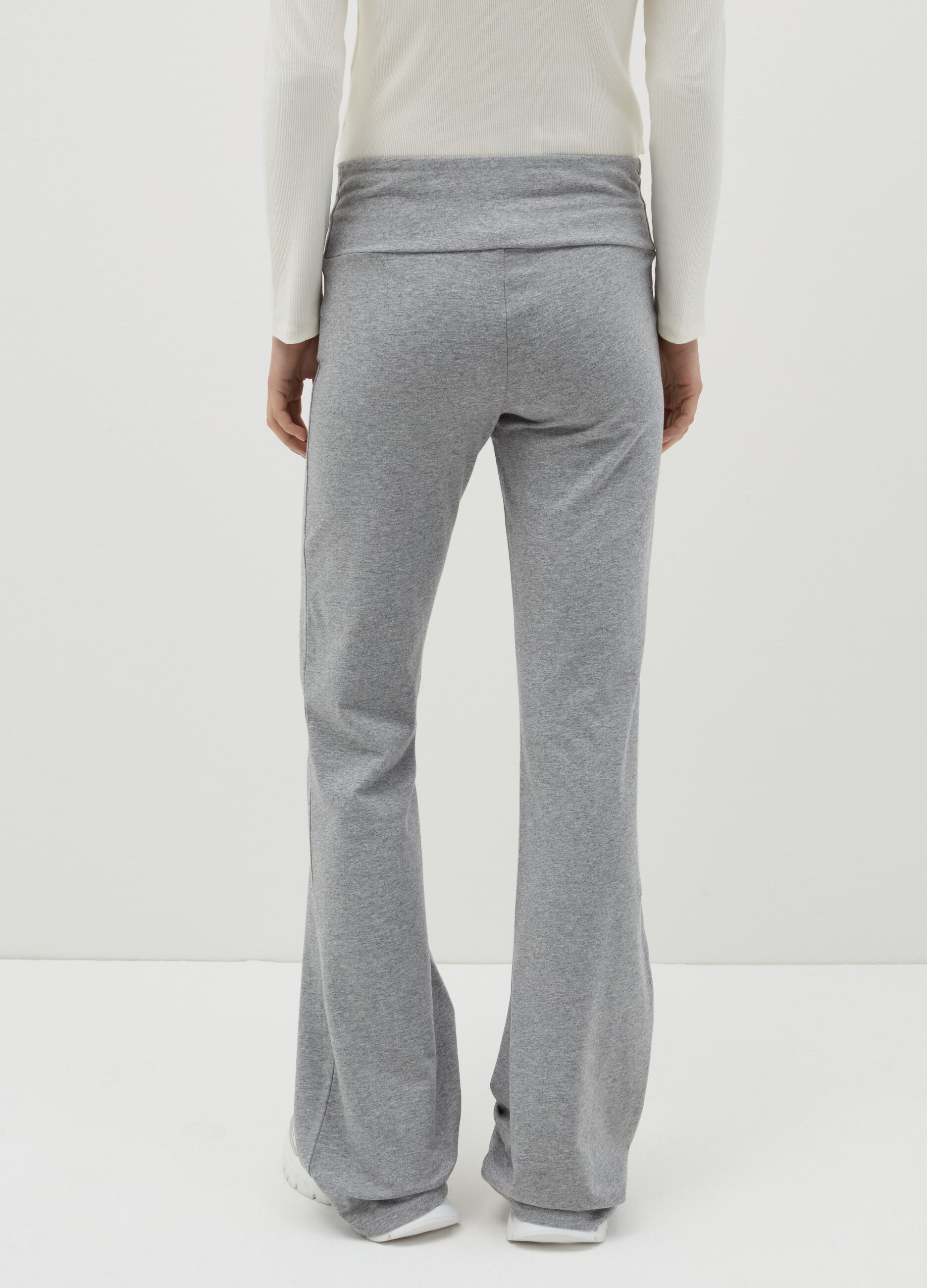 Leggings flare fit in cotone stretch