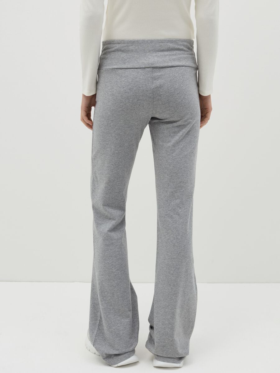 Flare-fit leggings in stretch cotton_2