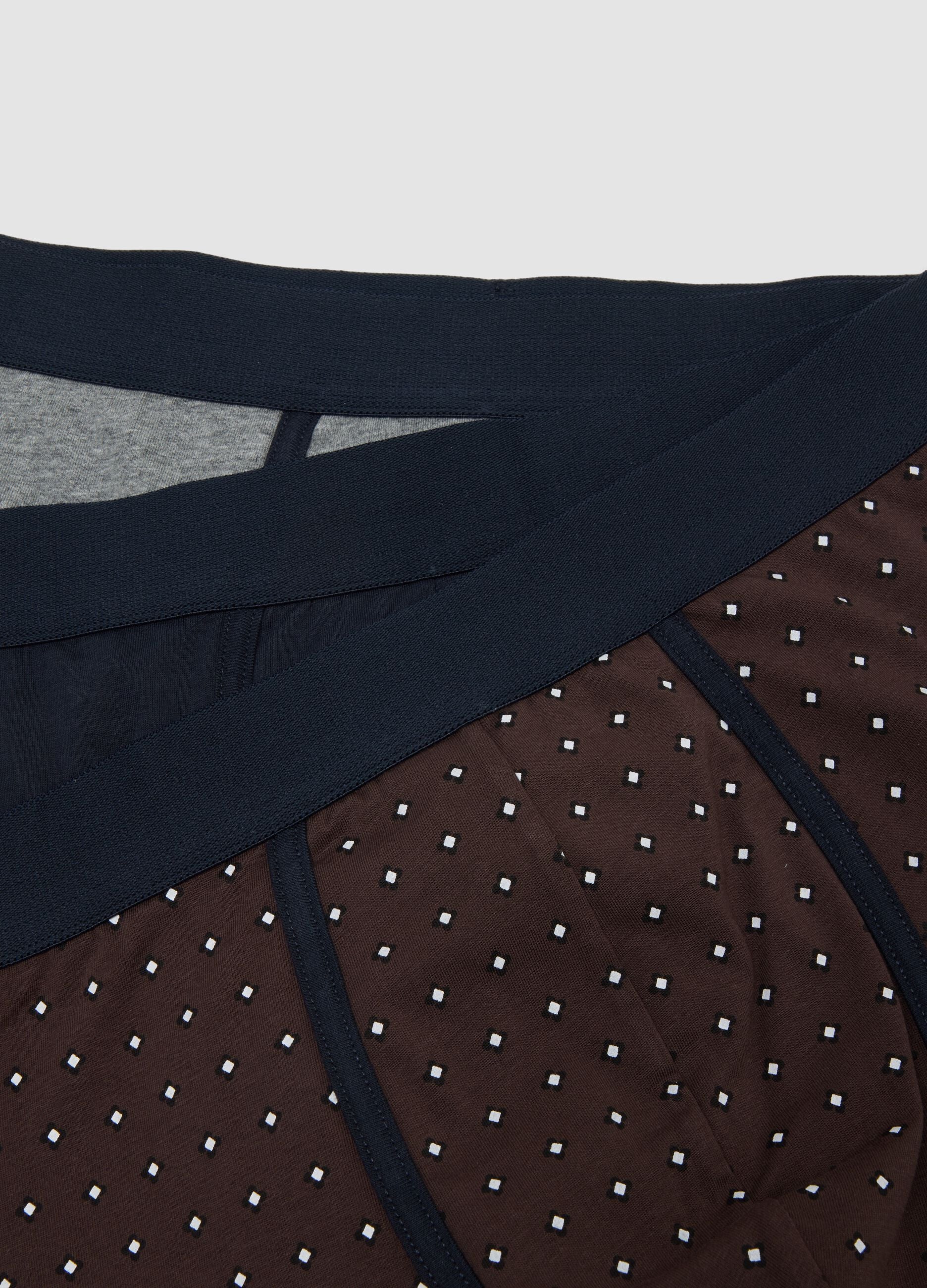 3-pack of brown stretch organic cotton polka-dot boxers