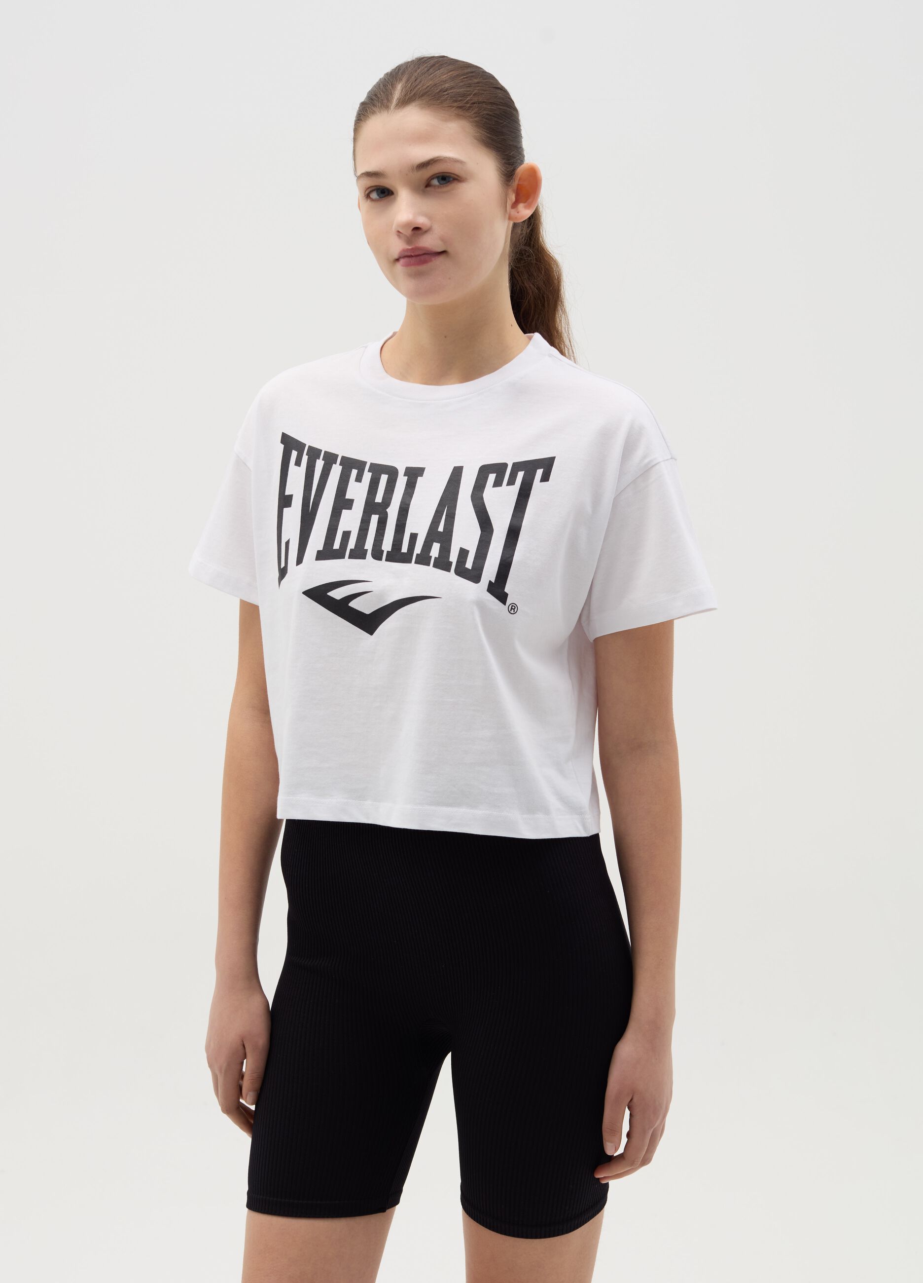 Boxy-fit T-shirt with logo print
